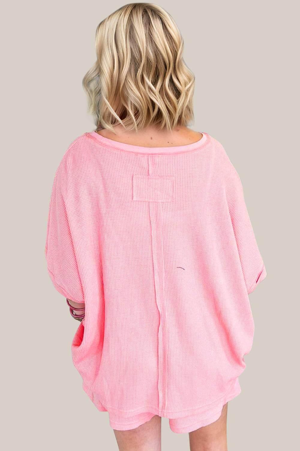 Oh Full Size Round Neck Half Sleeve Top and Shorts Set - Clothes For Her Online Store