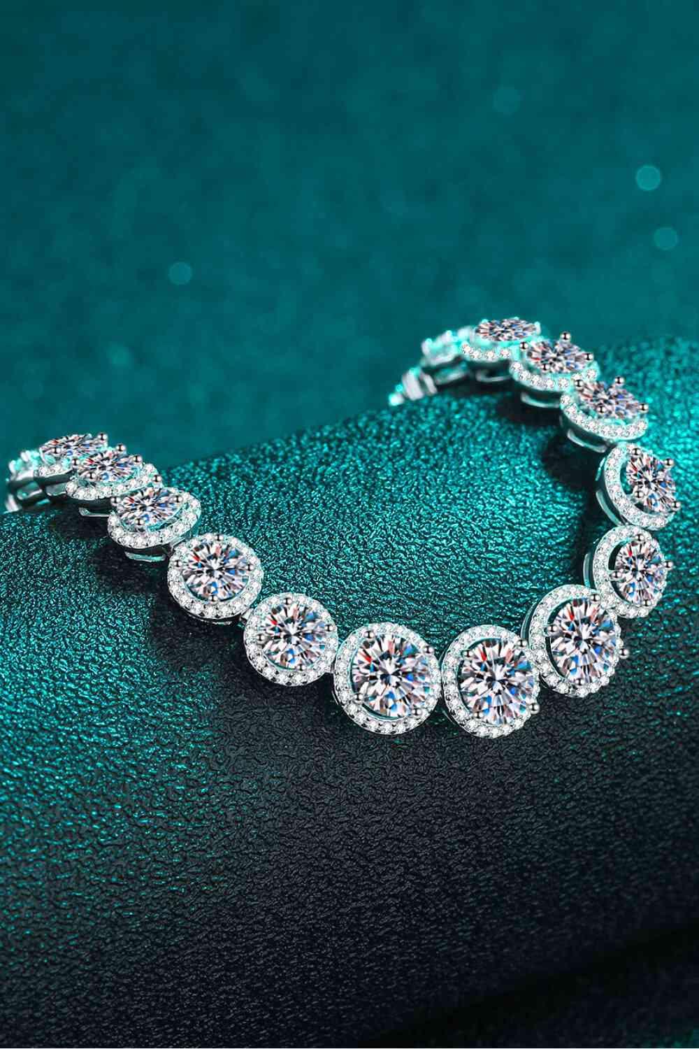 925 Sterling Silver 10.4 Carat Moissanite Bracelet - Clothes For Her Online Store