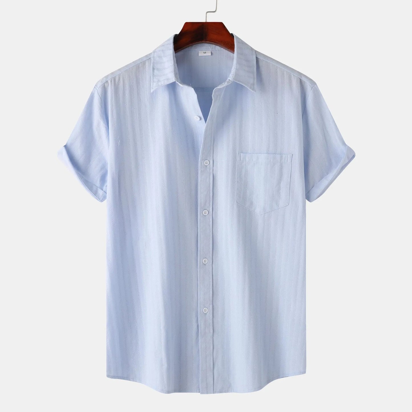 Men's Casual Short Sleeve Button Down Shirt