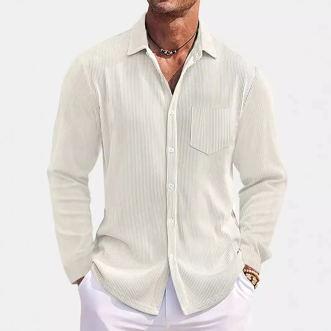 Men's Full Size Button Down Long Sleeve Shirt Plus Size