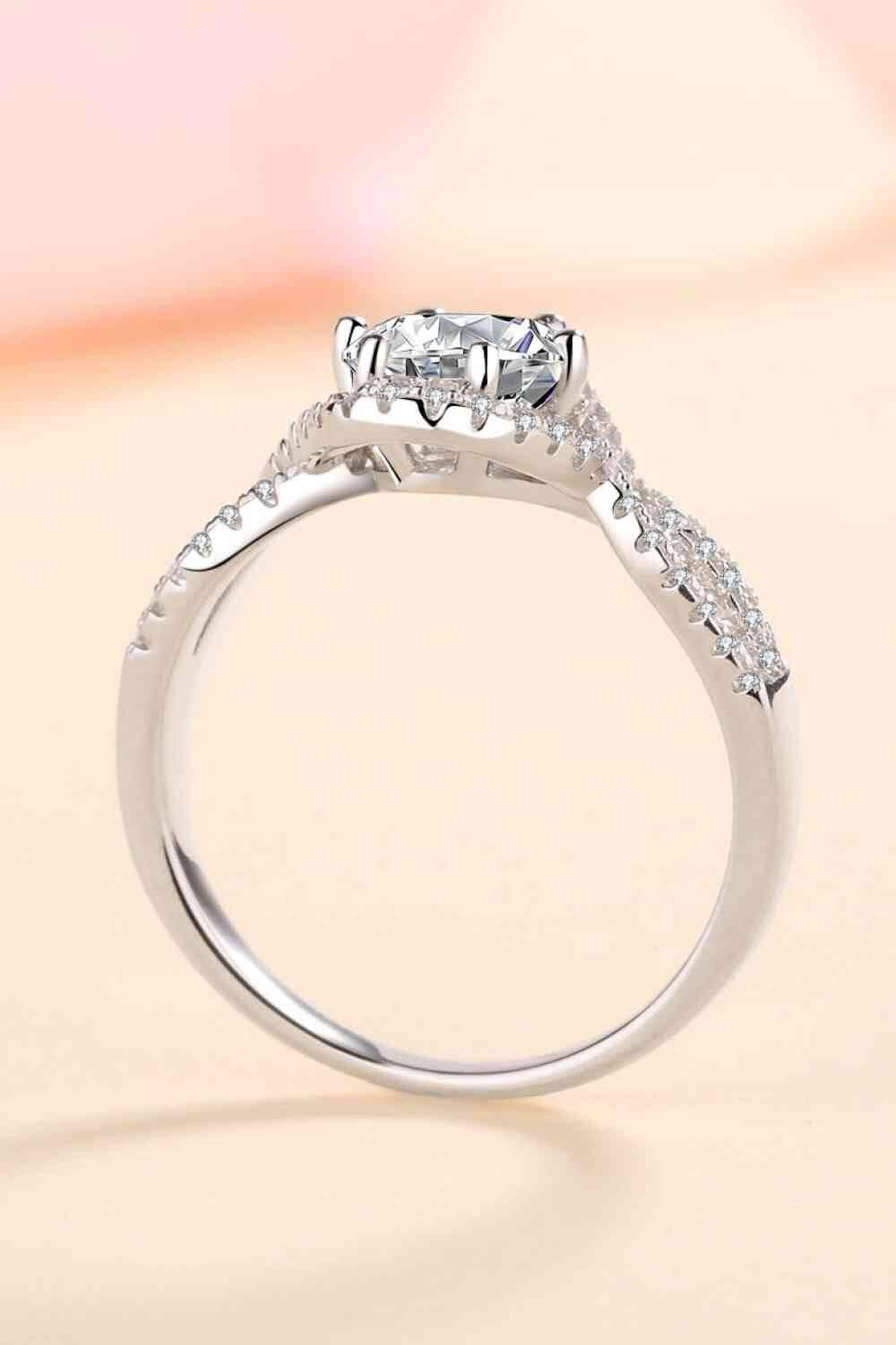 Feel The Joy 925 Sterling Silver Moissanite Ring - Clothes For Her Online Store