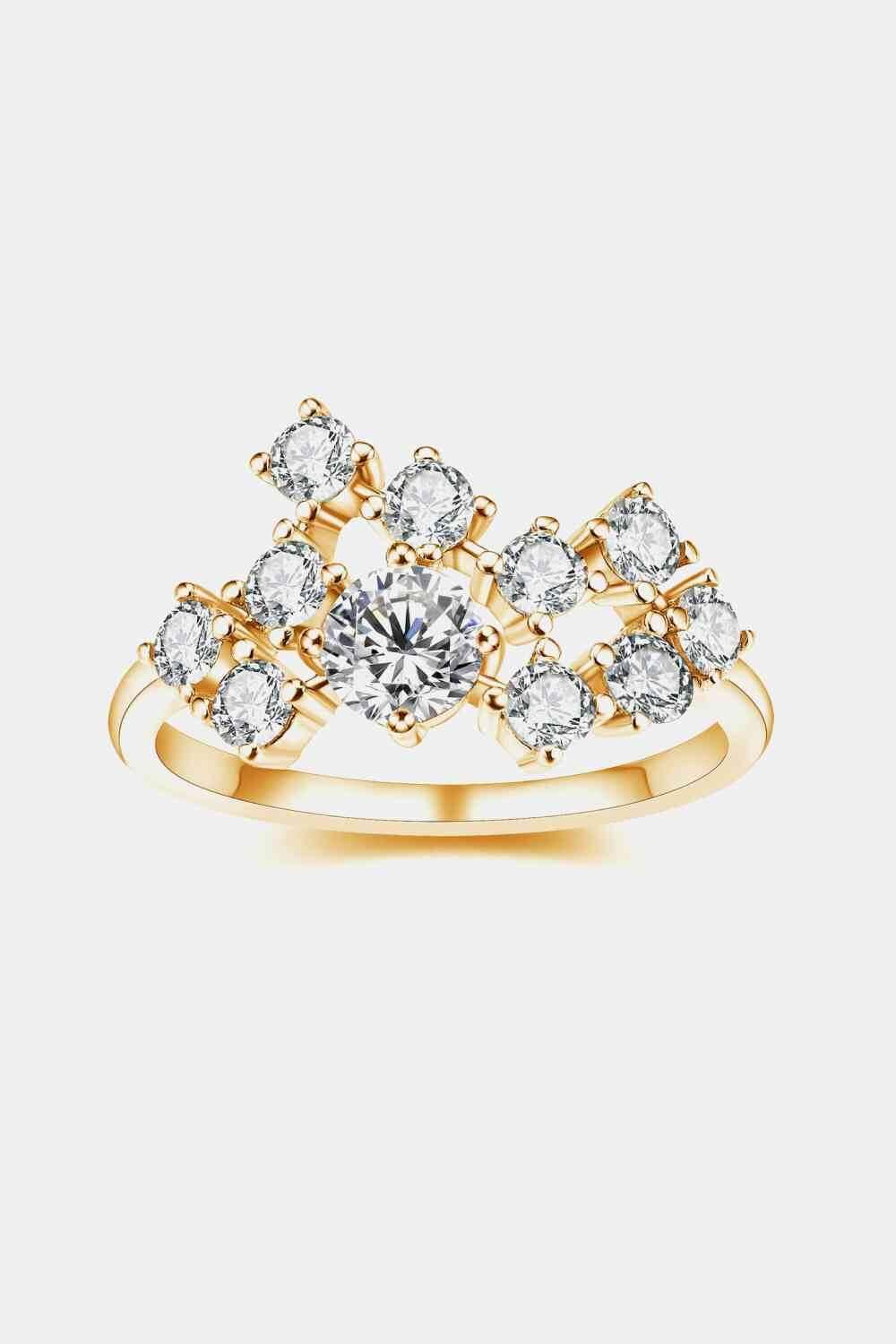 1.2 Carat Moissanite 925 Sterling Silver Ring - Clothes For Her Online Store