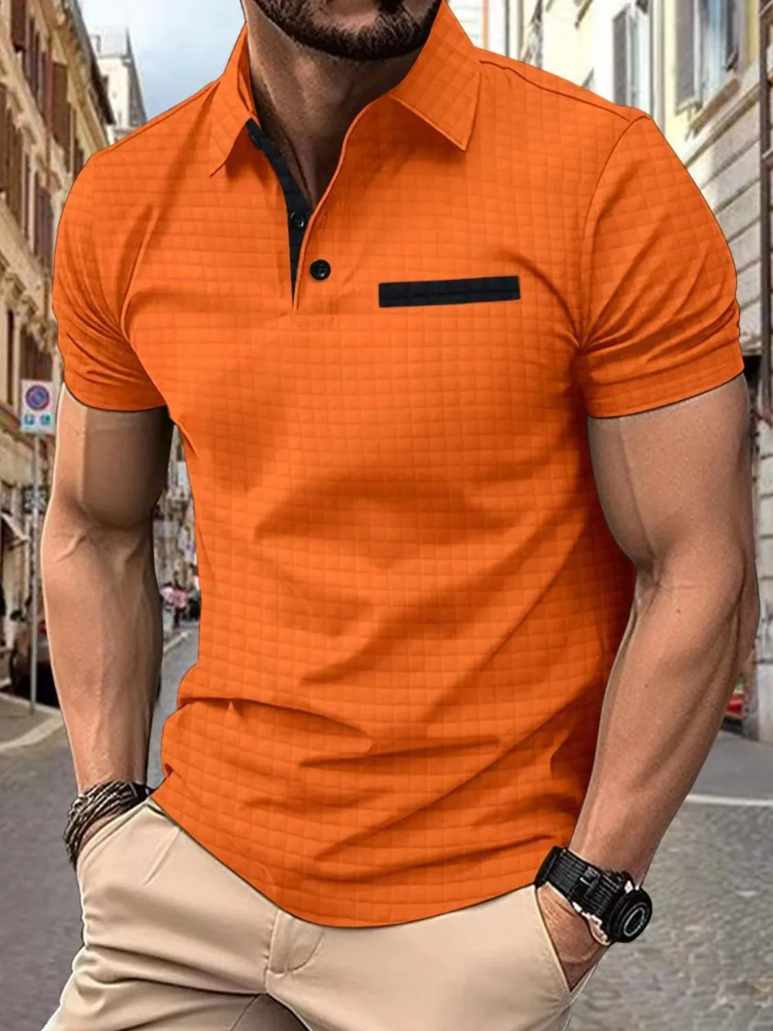 Men's Full Size Collared Neck Short Sleeve Polo Plus Size