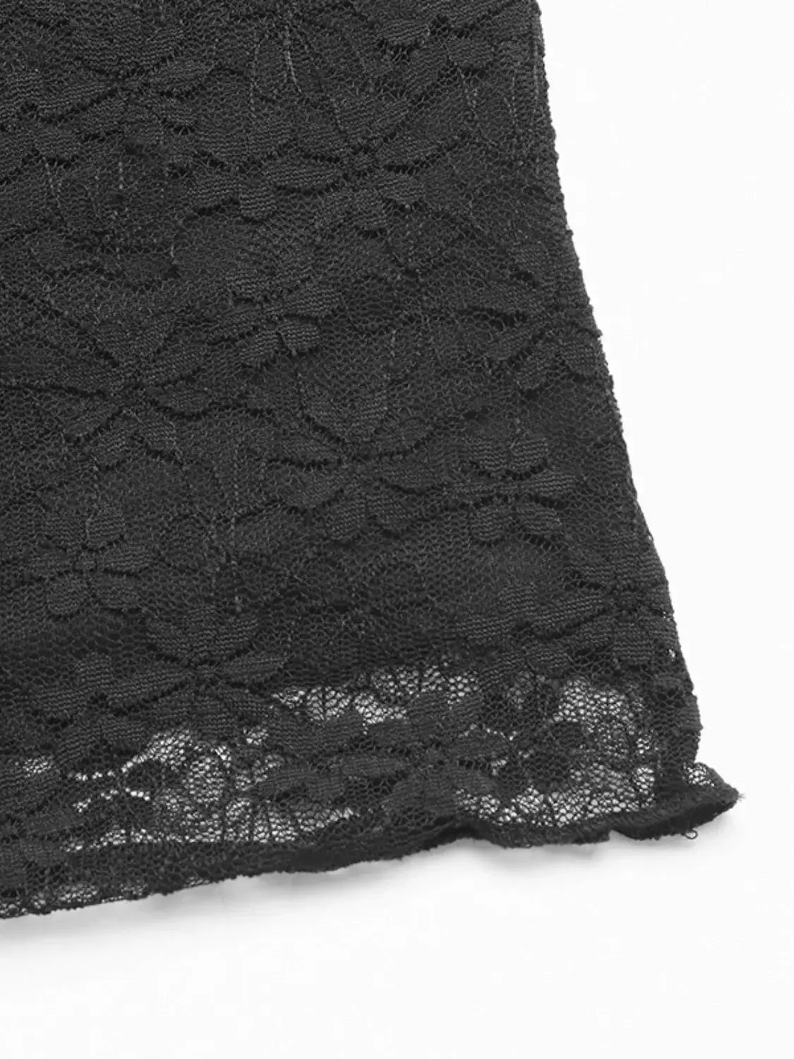 Lace Round Neck Short Sleeve Top - Clothes For Her Online Store