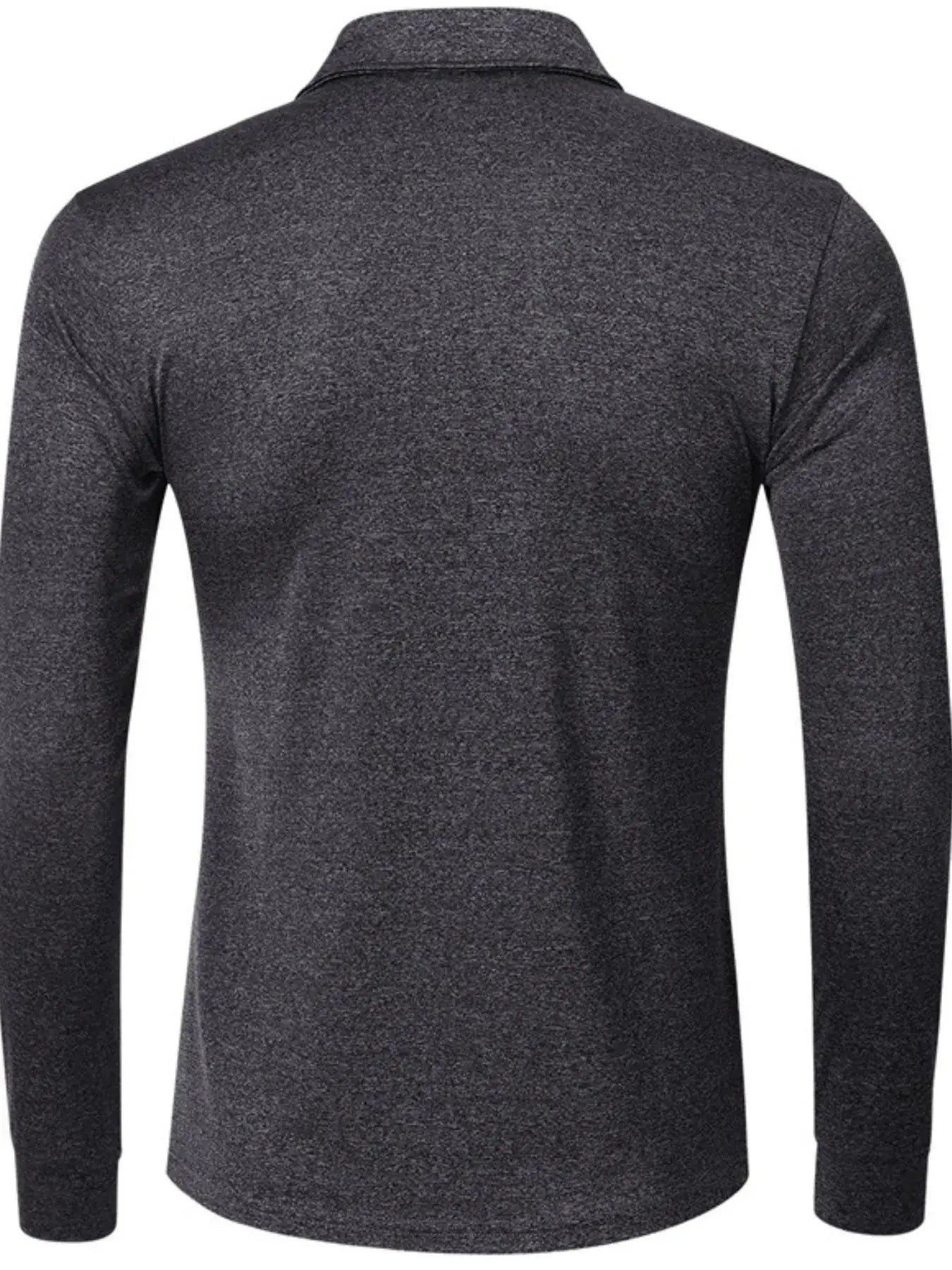 Men's Classic Long Sleeve Slim Fit Polo Shirt