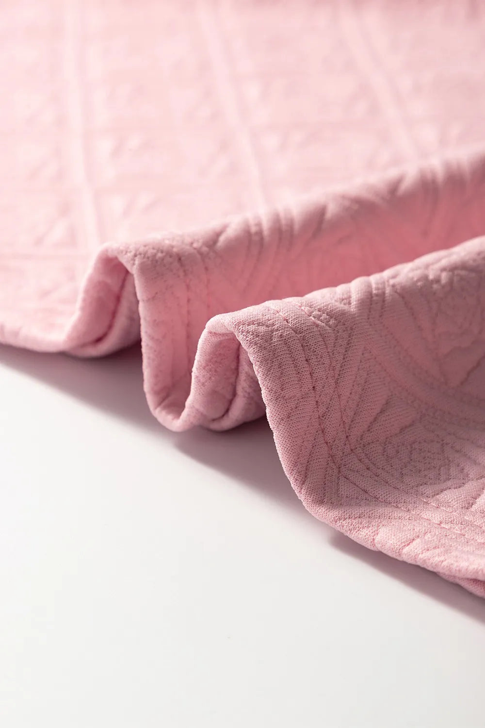 Pearl Embellished Flower Textured T Shirt