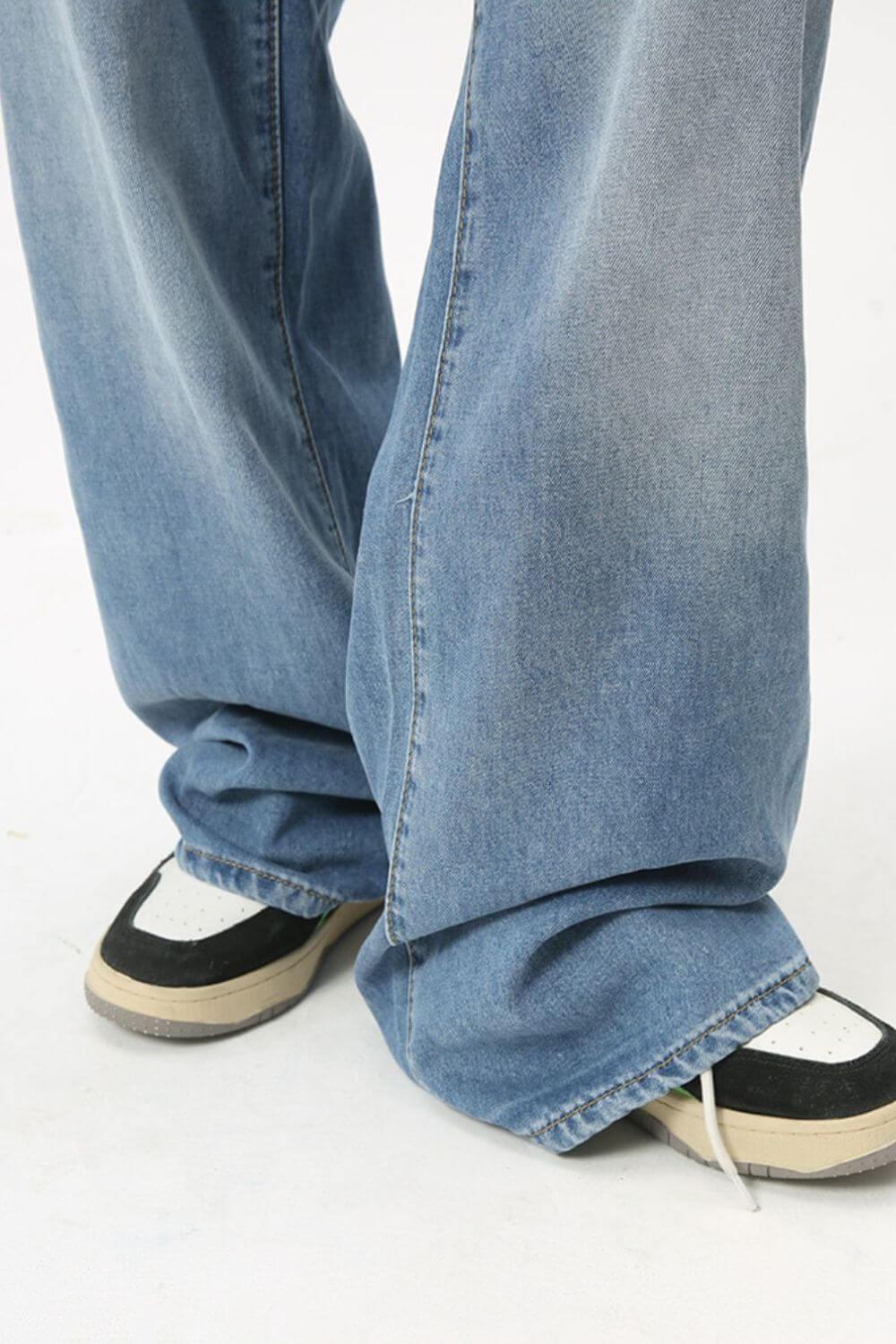 Men's Washed Straight Jeans - Clothes For Her Online Store