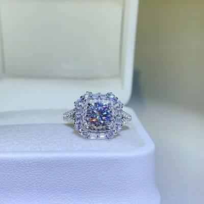 2 Carat Moissanite 925 Sterling Silver Ring - Clothes For Her Online Store