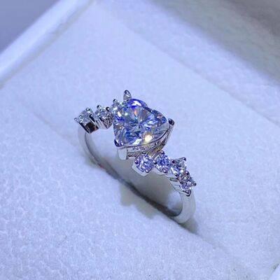 1 Carat Moissanite 925 Sterling Silver Ring - Clothes For Her Online Store