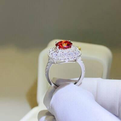 2 Carat Moissanite 925 Sterling Silver Ring - Clothes For Her Online Store