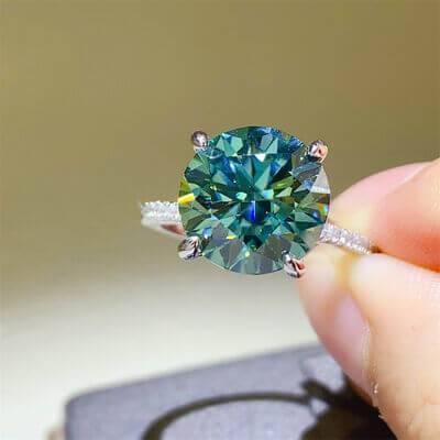 5 Carat Moissanite Zircon 925 Sterling Silver Ring - Clothes For Her Online Store