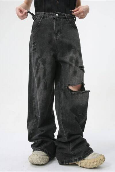 Distressed Jeans with Pockets - Clothes For Her Online Store