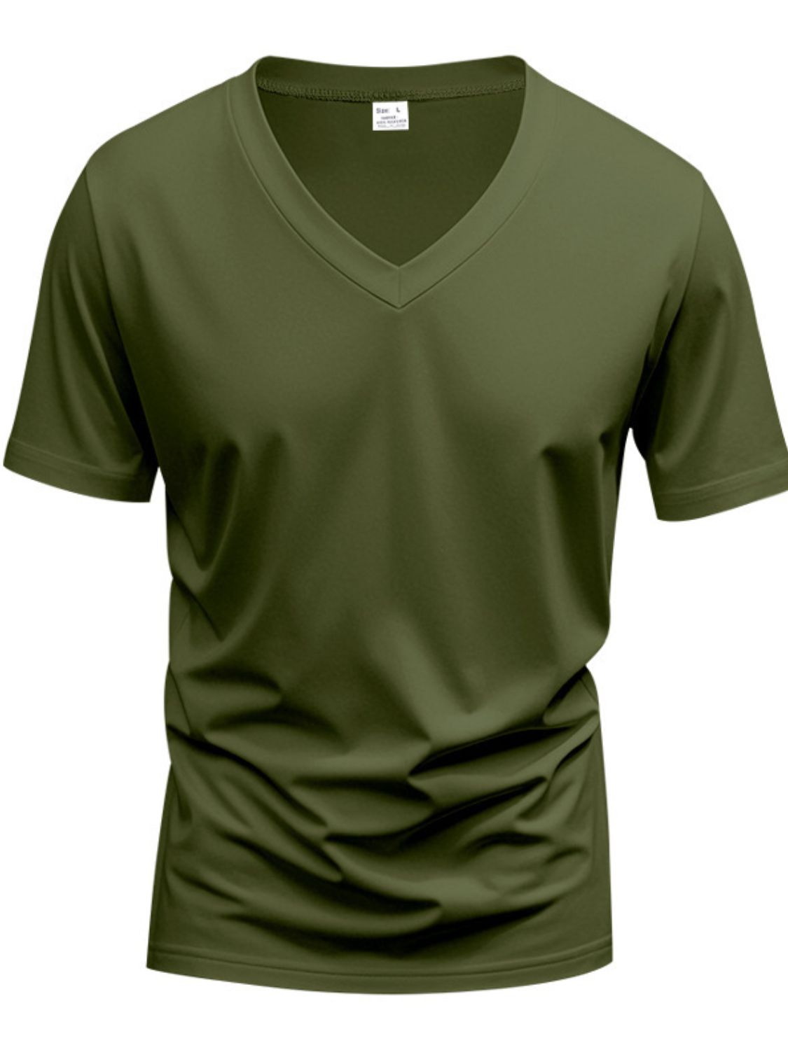Men's Full Size V-Neck Short Sleeve T-Shirt Plus Size - Clothes For Her Online Store