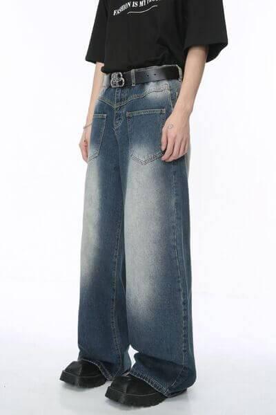 Wide Leg Jeans with Pockets - Clothes For Her Online Store