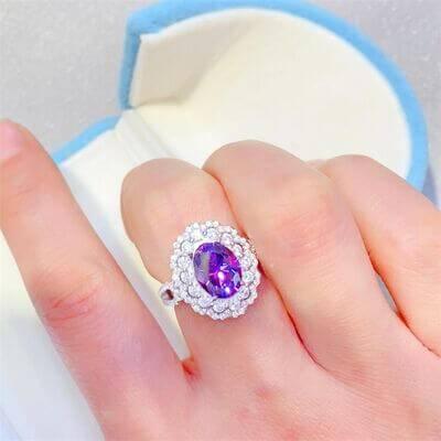 2 Carat Moissanite 925 Sterling Silver Ring - Clothes For Her Online Store