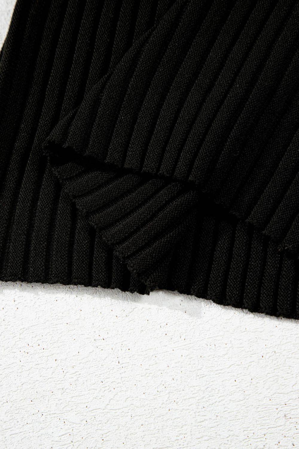 Ribbed Texture Mesh Knit Tank - Clothes For Her Online Store