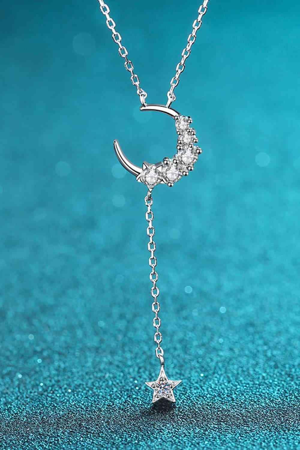 Star & Moon Moissanite Necklace - Clothes For Her Online Store