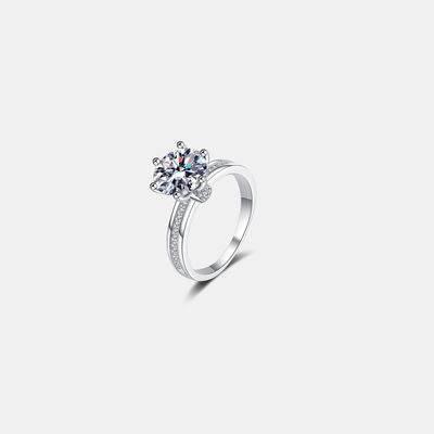 3 Carat Moissanite 925 Sterling Silver Ring - Clothes For Her Online Store