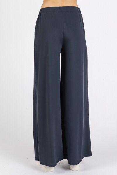 Mittoshop Yoga Air Stretch Elastic Waist Wide Leg Pants - Clothes For Her Online Store