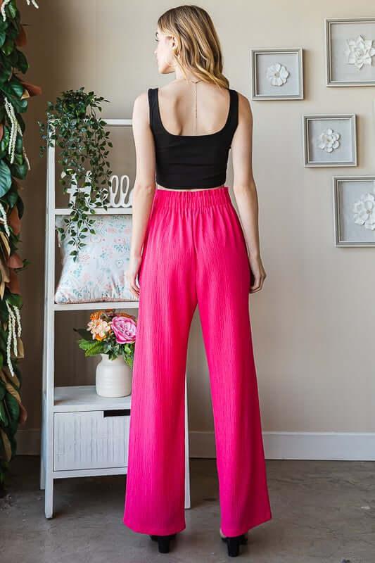 Heimish Full Size Front Tie Pants with Paperbag Waistband Plus Size - Clothes For Her Online Store