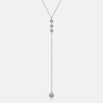 1.3 Carat Moissanite 925 Sterling Silver Drop Necklace - Clothes For Her Online Store