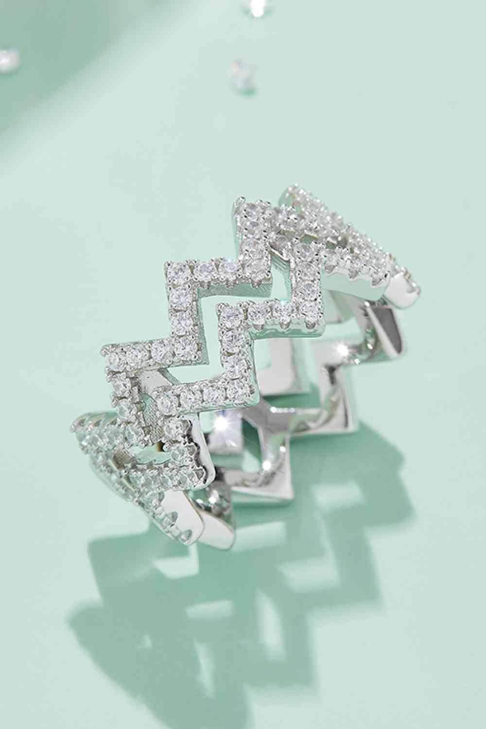 Adored Moissanite Zigzag Stacking Rings - Clothes For Her Online Store