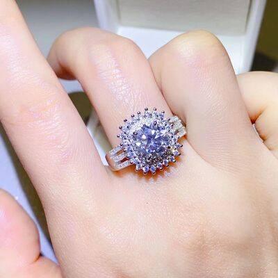 2 Carat Moissanite 925 Sterling Silver Ring - Clothes For Her Online Store