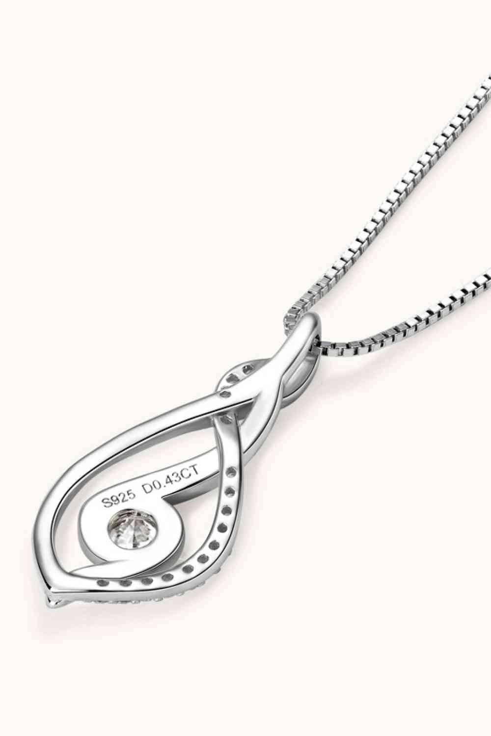 Moissanite 925 Sterling Silver Necklace - Clothes For Her Online Store