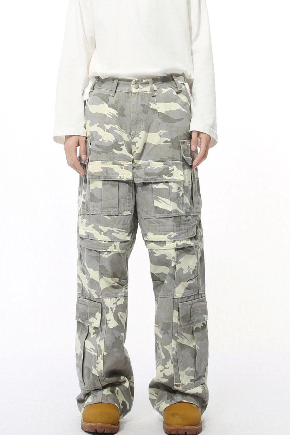 Men's Camouflage Straight Cargo Jeans - Clothes For Her Online Store