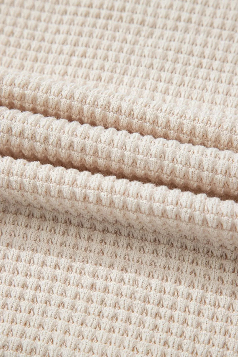 Solid Color Textured Seamed Short Sleeve Top