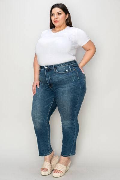 Judy Blue Full Size Tummy Control High Waist Slim Jeans - Clothes For Her Online Store