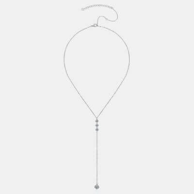 1.3 Carat Moissanite 925 Sterling Silver Drop Necklace - Clothes For Her Online Store