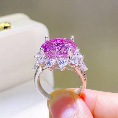 10 Carat Moissanite Zircon 925 Sterling Silver Ring - Clothes For Her Online Store
