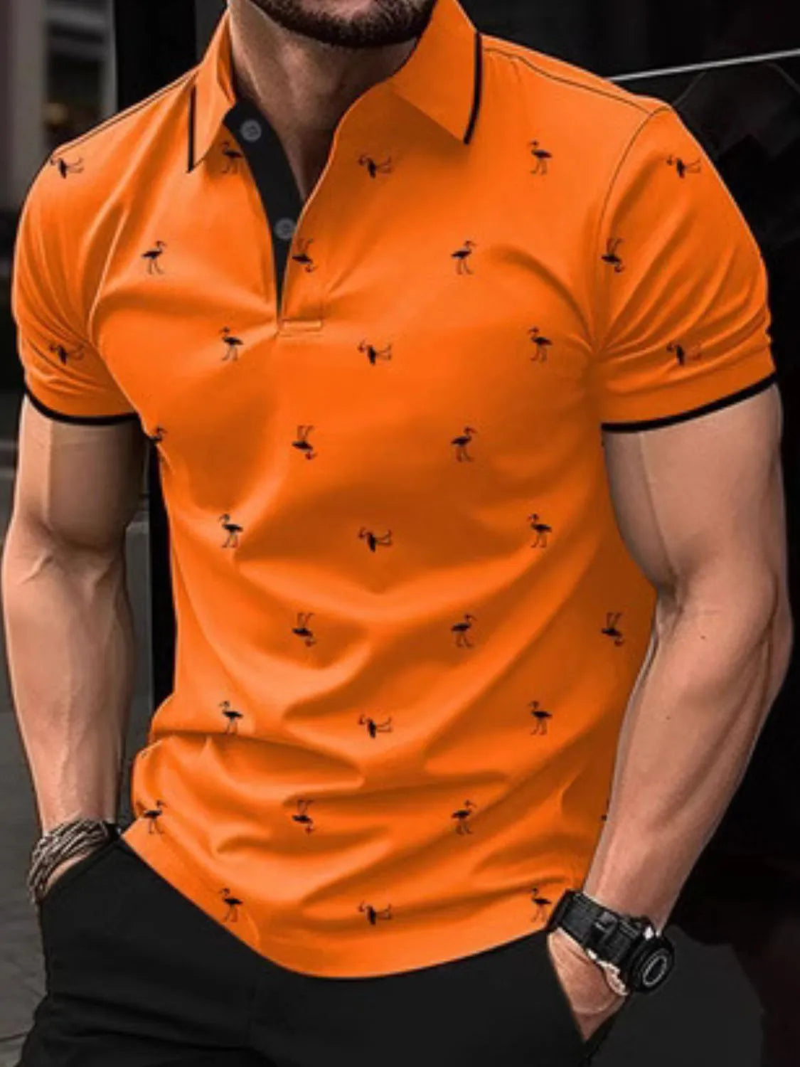 Men's Full Size Collared Neck Short Sleeve Polo Plus Size