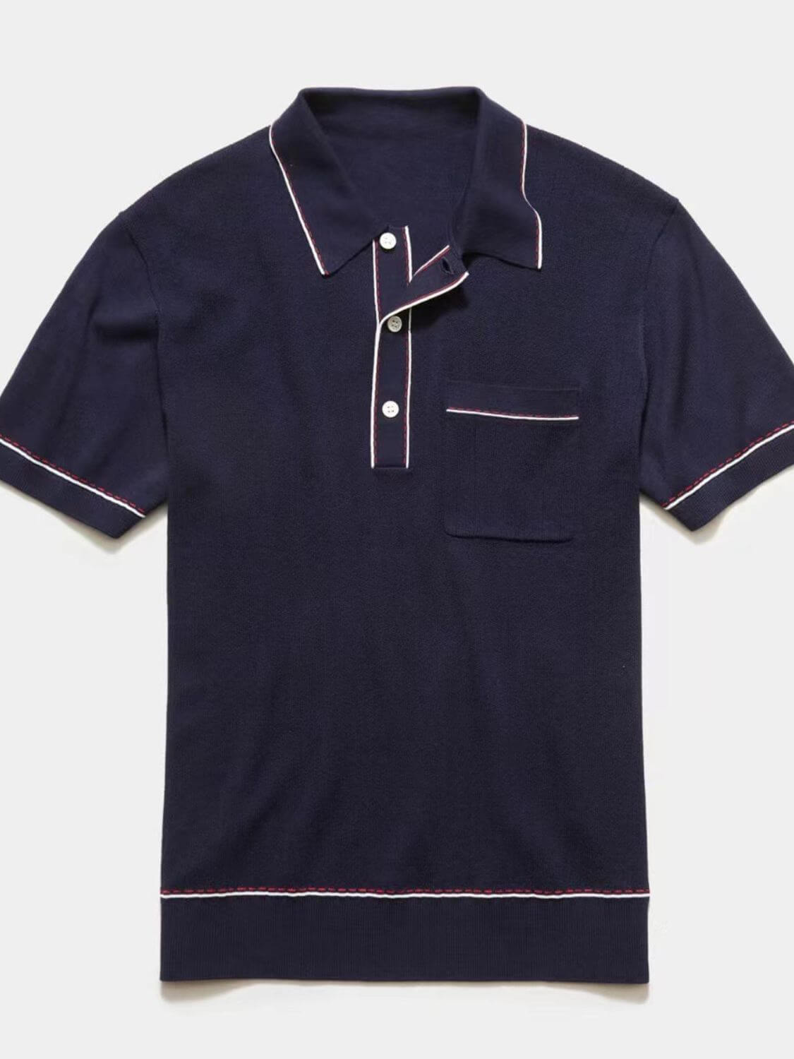 Men's Plus Size Button Detail Short Sleeve Polo