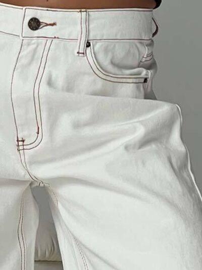 Wide Leg Jeans with Pockets - Clothes For Her Online Store
