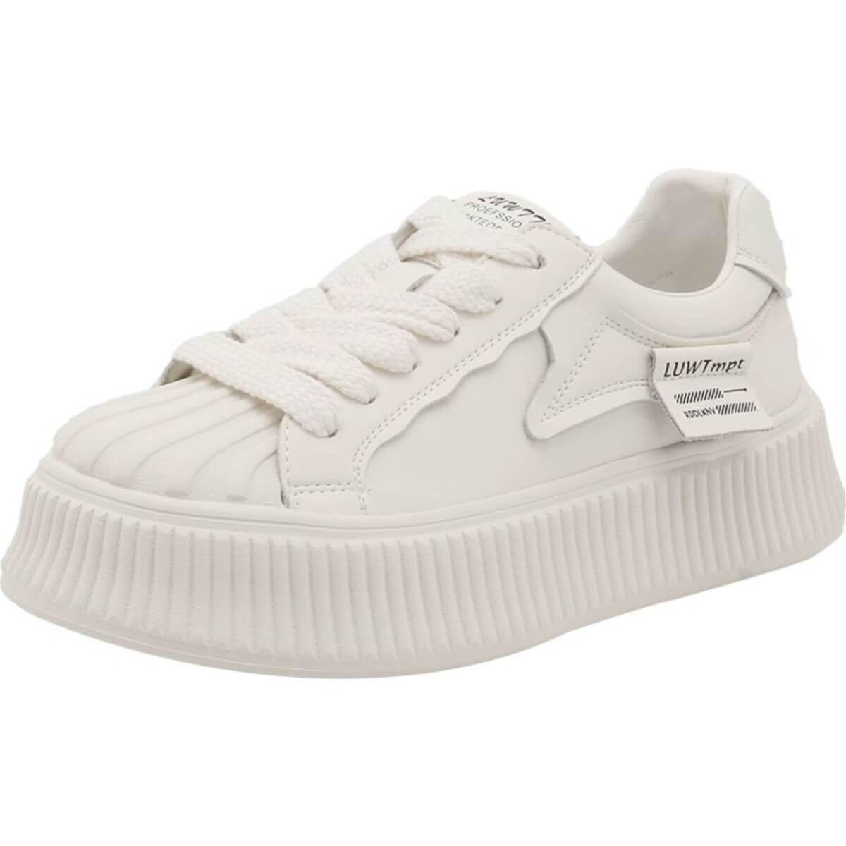 Lace Up Round Toe Platform Sneakers - Clothes For Her Online Store