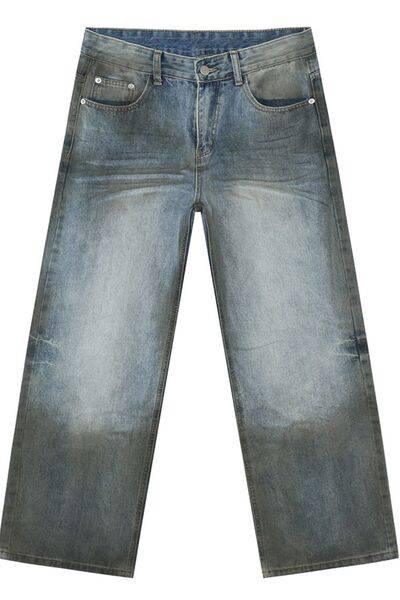 High Waist Baggy Jeans with Pockets - Clothes For Her Online Store