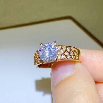1.5 Carat 925 Sterling Silver Moissanite Ring - Clothes For Her Online Store