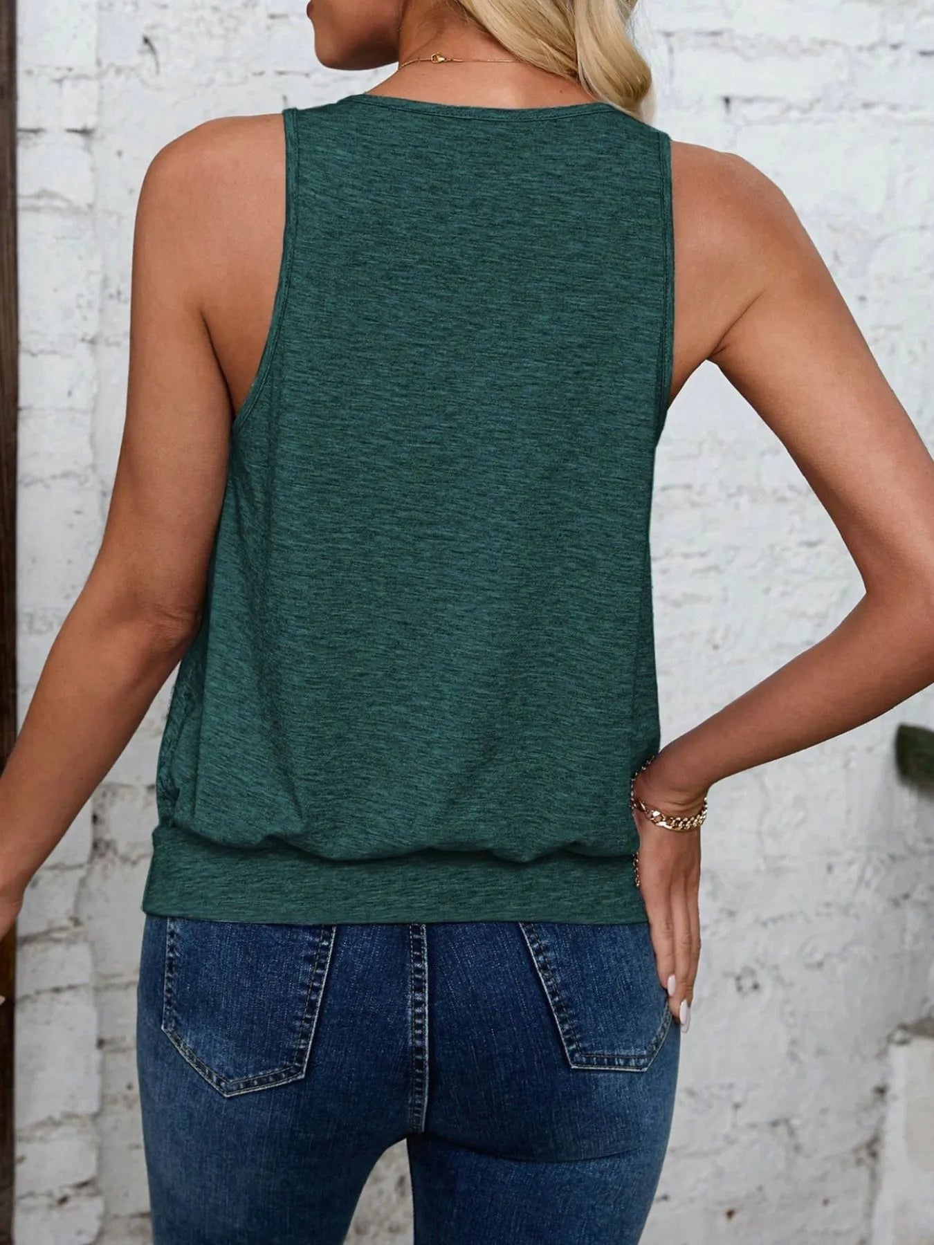 Solid V-Neck Tank