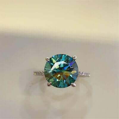 5 Carat Moissanite Zircon 925 Sterling Silver Ring - Clothes For Her Online Store