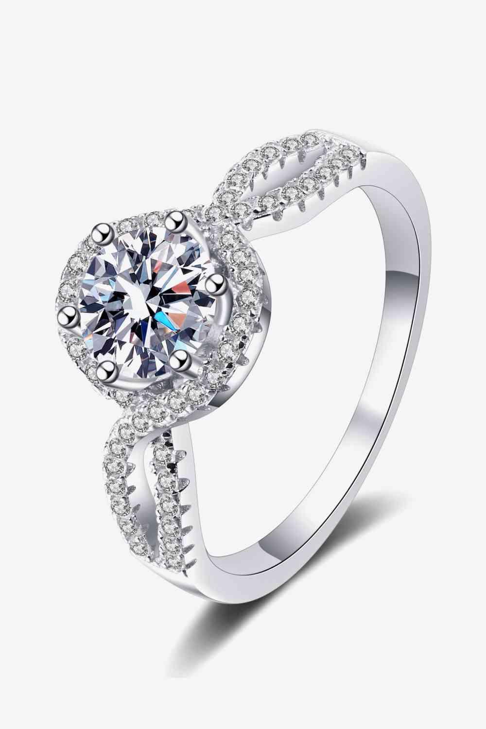Feel The Joy 925 Sterling Silver Moissanite Ring - Clothes For Her Online Store