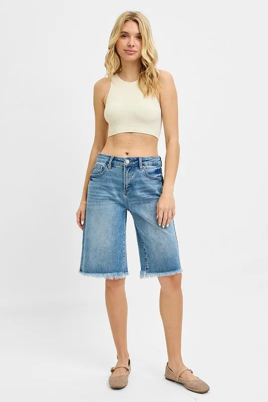 RISEN Tummy Control Mid Rise Fit Bermuda