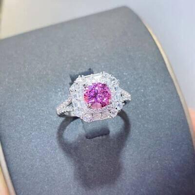 1 Carat Moissanite Zircon 925 Sterling Silver Ring - Clothes For Her Online Store