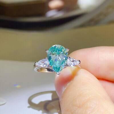 2 Carat 925 Sterling Silver Moissanite Ring - Clothes For Her Online Store