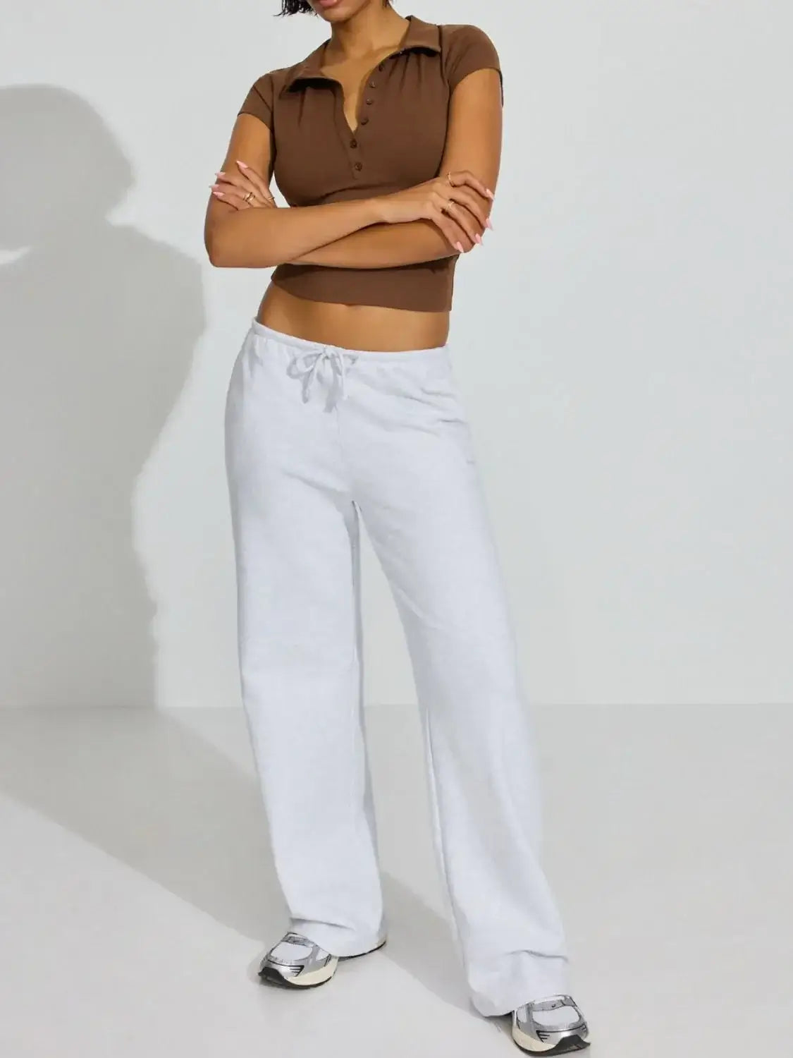 Collared Neck Short Sleeve Top