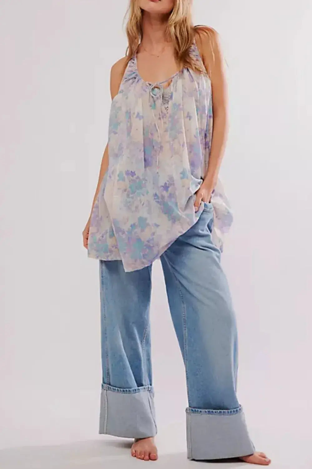 Printed Sleeveless Summer Mini Dress