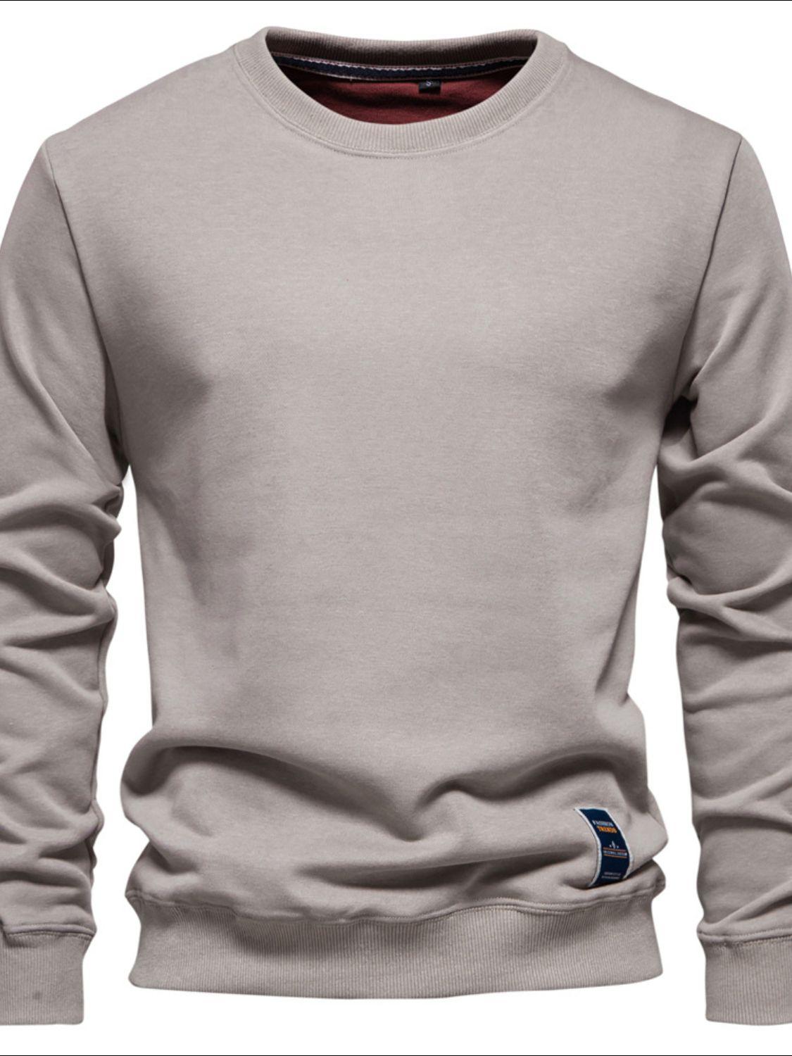 Men's Round Neck Long Sleeve Sweatshirt - Clothes For Her Online Store
