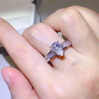 3 Carat Moissanite 925 Sterling Silver Ring - Clothes For Her Online Store