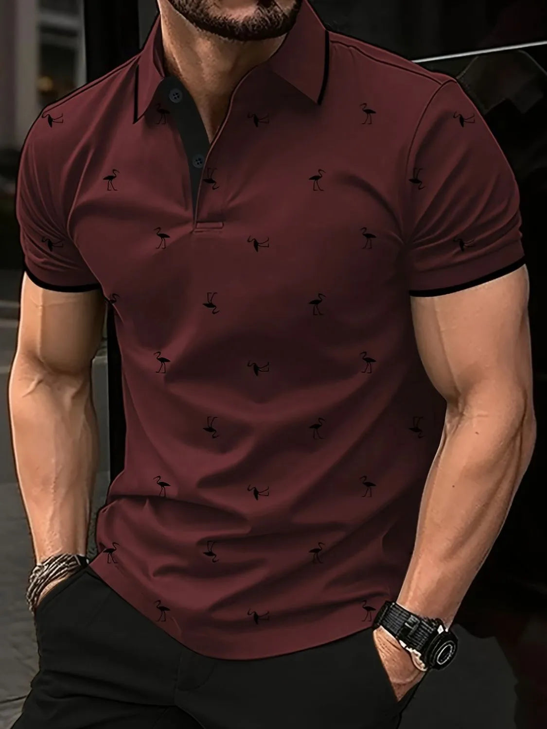 Men's Full Size Collared Neck Short Sleeve Polo Plus Size